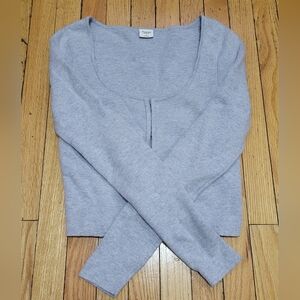 Light Gray Long Sleeve Top